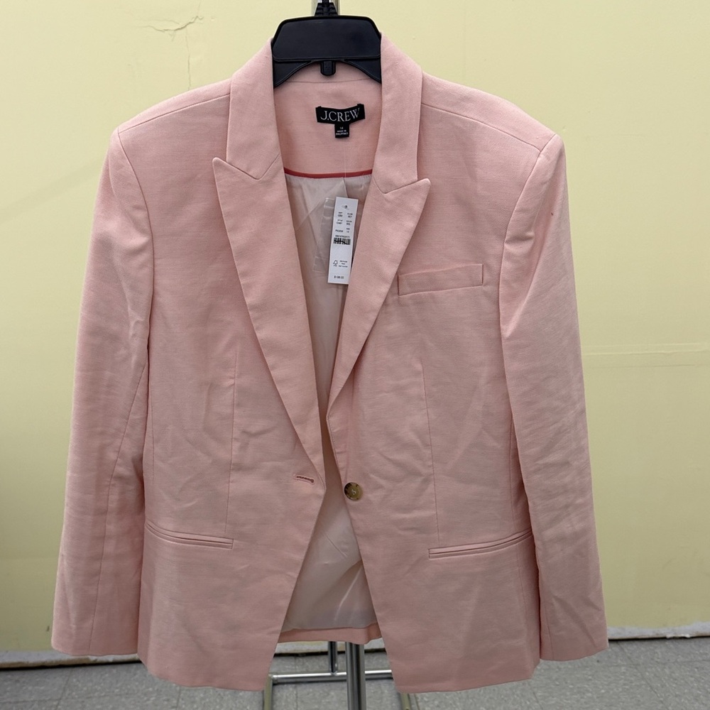 J. Crew Soft Pink Tailored Blazer